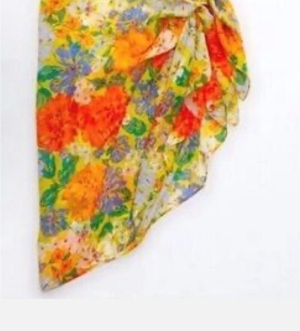 Aerie Floral Tropical Sarong Cover Up NWT